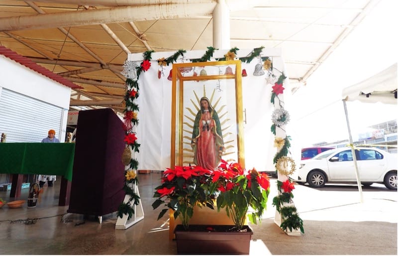 develación de Nuestra Patrona del Centro de Abastos Viñedos San Marcos, la Virgen de Guadalupe 